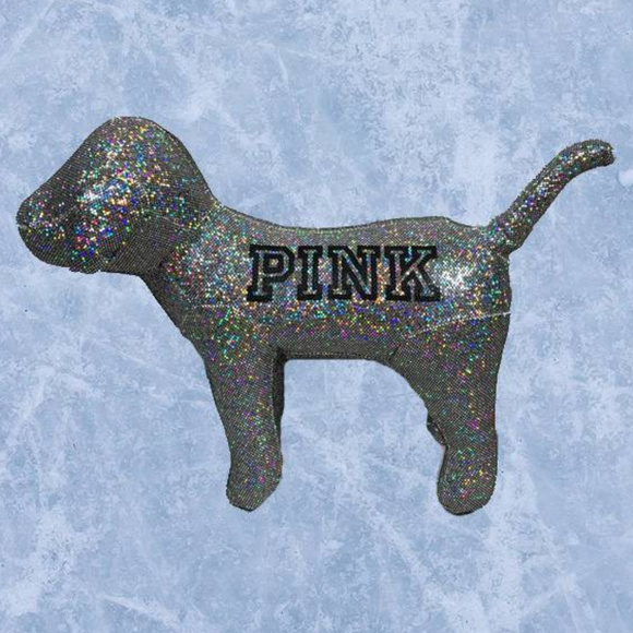 PINK Victoria's Secret Accessories - Victoria's Secret PINK Dog Iridescent Glitter RARE